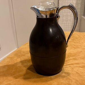 Thermos 9” Elegant Black Thermal Carafe Glass Lined